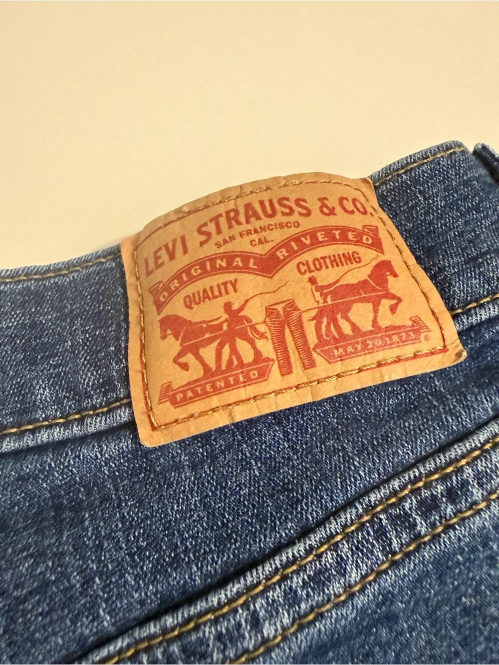 Levi's Dark Blue Denim Jean Shorts